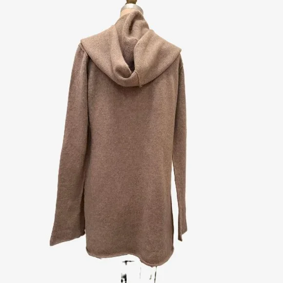 VINCE Cozy Cashmere Blended Hooded Wrap Cardigan - Picture 5 of 8